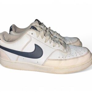 Nike White, Cream, and Black Court Vision